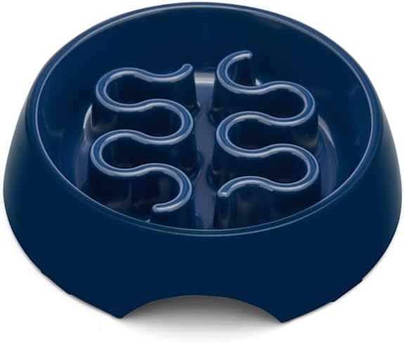 EveryYay by Petco Take it Slow Navy Plastic Slow Feeder Dog Bowl Small