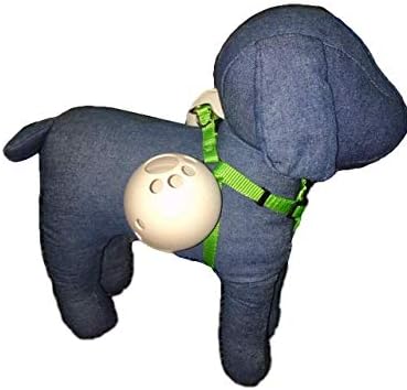 FenceMate Small Dog Harness with Attached Balls Dog Collar to Prevent Escape Through Fence Openings (Medium) Fits Girth or Chest Size 19"-29" Improved Fence Blockers for Dogs