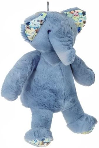 Pet Lou 15" Elephant Plush Dog Toy with Squeakers and Crinkle Paper, Super-Soft Durable Plush, Interactive Stuffed Dog Toy for Indoor & Outdoor Play, Blue