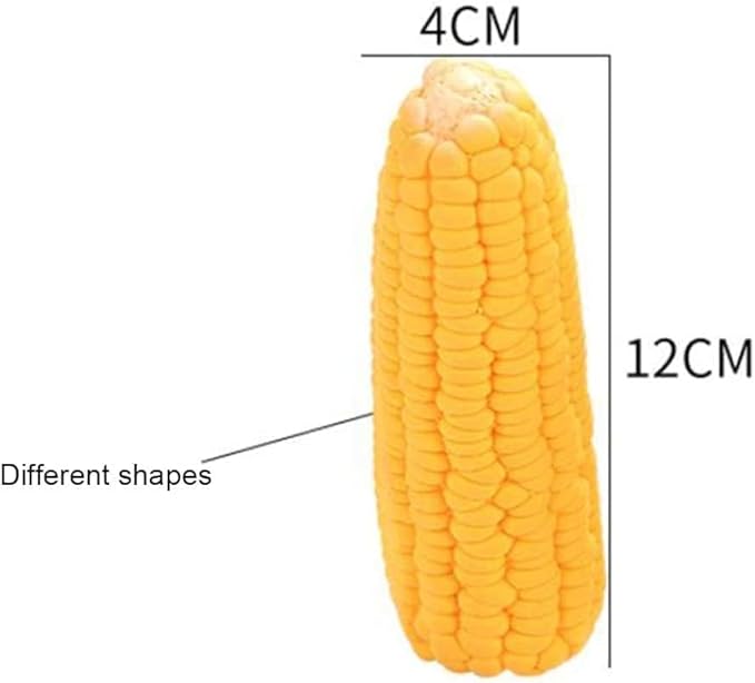 2Pcs Pet Dog Puppy Latex Corn Shape Squeaky Bite-Resistant Interactive Play Chew Toy Pet Supplies Dog Toy Corn, Toys Aggressive Chewers for Small/Medium/Large