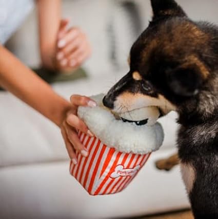 P.L.A.Y. Cute Plush Dog Toys - Hollywoof Cinema, Movie Themed Durable Squeaker Chew Toys, Great for Puppies & Small, Medium, Large Dog Breeds - Machine Washable, Recycled Materials (5 Piece Set)