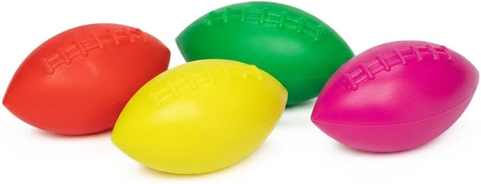 Ruff Dawg Football Dog Toy – Bouncy, Floating Fetch Toy for Aggressive Chewers – Ideal for Outdoor Play, Exercise & Teething Relief – Neon Colors for High Visibility