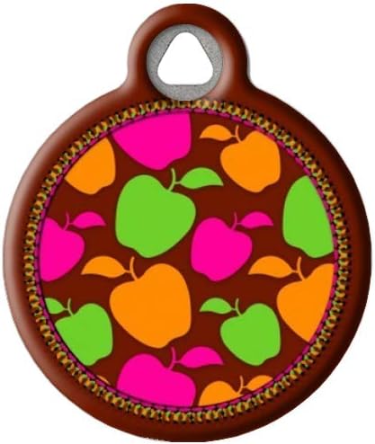 Dog Tag Art Lupine Pattern Candy Apple - Custom Pet ID Tag for Dogs and Cats