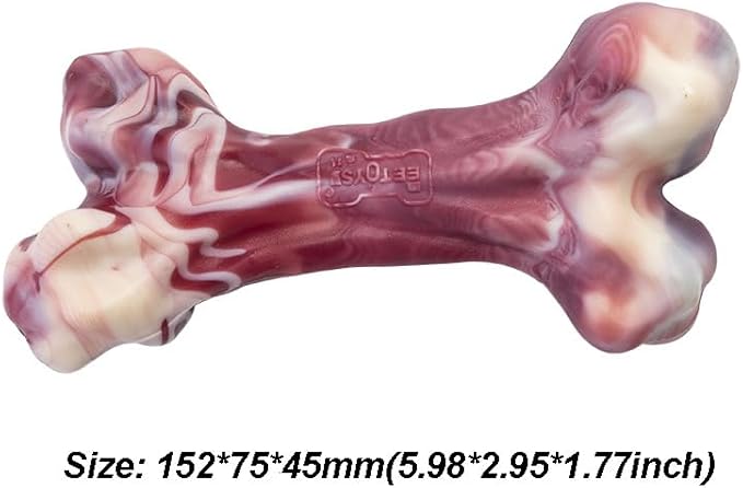 LOS ANDES Dog Chew Toys for Aggressive Chewers,Tough Dog Toy to Keep Them Busy, Durable Indestructible Chew Bone for Medium Large Breeds,Bacon Flavor for Teeth Cleaning