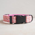 Dog Collars for Medium Dogs Girl - Safety Buckle Durable Light-Weight, Medium Dogs Collar for Dog Collar Pink Flower Patterns Soft Adjustable (Pink, L)