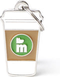 My Family Personalized Pet ID Tag Made in Italy, Coffee, Free Engraved Dog Tag, Hand Enameled Metal, Food Collection