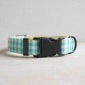 Dog Collars for Small Dogs - Safety Buckle Durable Plastic Light-Weight, Girl Boy Dogs Collar for Small Dog Collar Plaid Patterns Soft Adjustable Pet Collars (Green Plaid, XS)