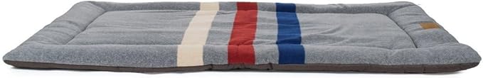 Pendleton Fleece Comfort Cushion Dog Bed - Cabin Stripe Gray, XL