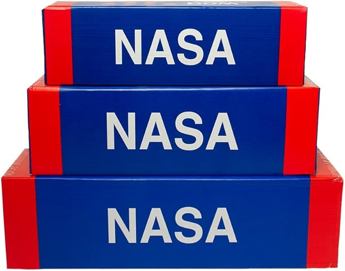 NASA Limited Edition Dog Bed by Wag | Cooling Gel Infused Memory Foam | Out-of-This-World Supportive Orthopedic Foam | Machine Washable Cover and Water Resistant Liner | Medium, Astro Orange