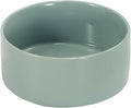SPUNKYJUNKY 42OZ Ceramic Dog and Cat Bowl, Modern Cute Weighted Food Water Bowl for Replacement Morandi Green (1 Pack)
