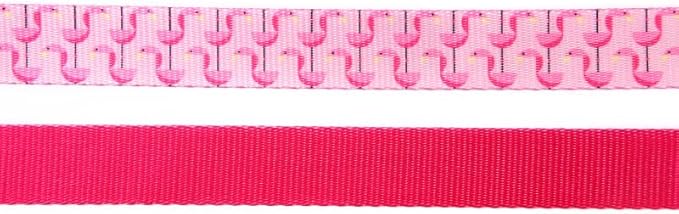 Dog Collars for Medium Dogs - Safety Buckle Durable Light-Weight, Girl Dogs Collar for Medium Dog Collar Pink Cute Patterns Soft Adjustable (Pink Bird, M)