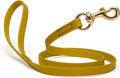 Viper Biothane K9 Working Dog Leash Waterproof Lead for Tracking Training Schutzhund Odor-Proof Long Line with Solid Brass Snap for Puppy Medium and Large Dogs 6ft, Treasure Gold