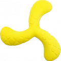Ultra Durable Tri-Prong Dog Chew Toy for Teeth Cleaning - Non-Toxic Rubber Interactive Tug of War & Fetch Toy for Medium & Large Dogs(Yellow)