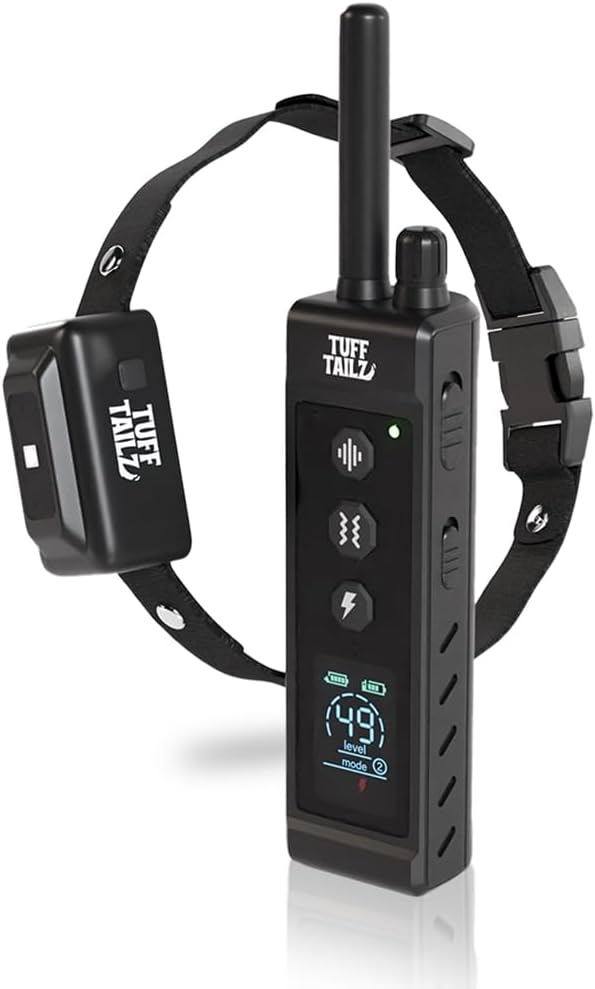 Dog Training Collar - 4265FT Range, Waterproof IP67, Built-in Flashlight, Customizable Training Modes, Comfortable Fit for Small, Medium, Large Dogs, Dark Blue