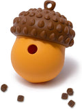 POPUPJOYS Interactive Treat Dispensing Dog Toys for Mental Stimulation & Healthy Eating | Enrichment Treat Toy with Detachable Lid for All Dog Sizes | Food-Grade Silicone, Dishwasher Safe (Brown)