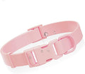Waterproof Dog Collar, Rubber Adjustable Collars with Quick Release Buckle, Odor-Resistant, Easy to Clean Pet Collars for Small Medium or Large Dogs (Pink, L 15.4-24.8 inch)