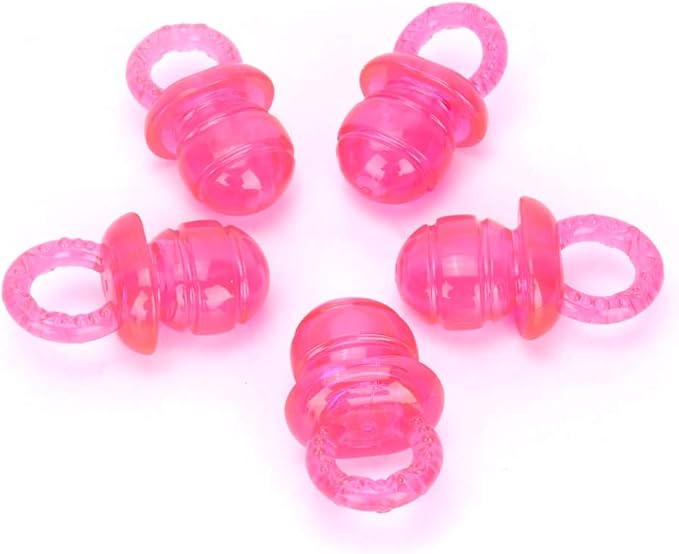 Estink Pet Chew Toy, 5PCS / Set Pacifier Shaped Pet Dogs Teether Teething Sounding Interactive Chew Toy Teeth Cleaning Interactive Training Play Toy Pet Supplies (Red)