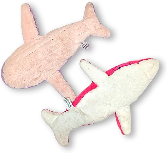 Crinkle Dog Toy – No stuffing Squeaky Dog Toy for Small Medium & Large Breeds, Interactive Tough Toy Set - Ideal for Chewing Teething & Fetch Durable Pet-Safe Materials - Soft Pink/Purple Plush, Large