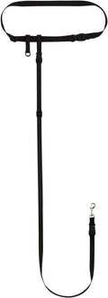 The Buddy System Hands Free Dog Leash, Adjustable Leash for Running, Jogging, Training and Service Dogs, Great for Small, Medium and Large Dogs, Made in USA (Black, Small Dog System (Large Belt))