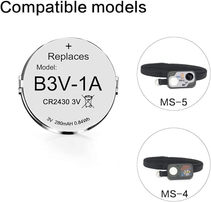Abeden B3V 1A Lithium Replacement Batteries Compatible with High Tech Pet Single Electronic Collar Battery for Model MS-4 and MS-5 10 Pack