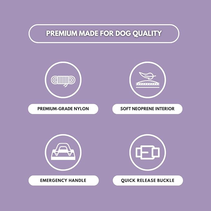 Spark Paws Tactical Dog Collar - Heavy Duty, Premium Quality, Thick and Durable for Large and Medium Dogs - Purple - L