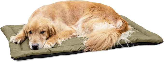 K9 Ballistics Tough Ripstop Dog Crate Pad - Durable, Machine Washable Kennel & Travel Mat for Large Dogs, 41 x 27 Fits 42" Wire Crates, Sage Green