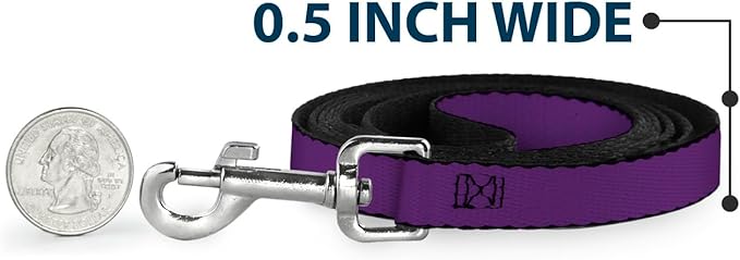 Dog Leash Purple 4 Feet Long 1.0 Inch Wide