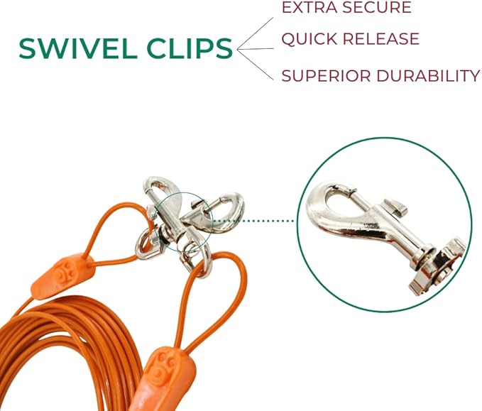 IntelliLeash Intelli-Stayk with 20' Cable for Dogs up to 35 Pounds