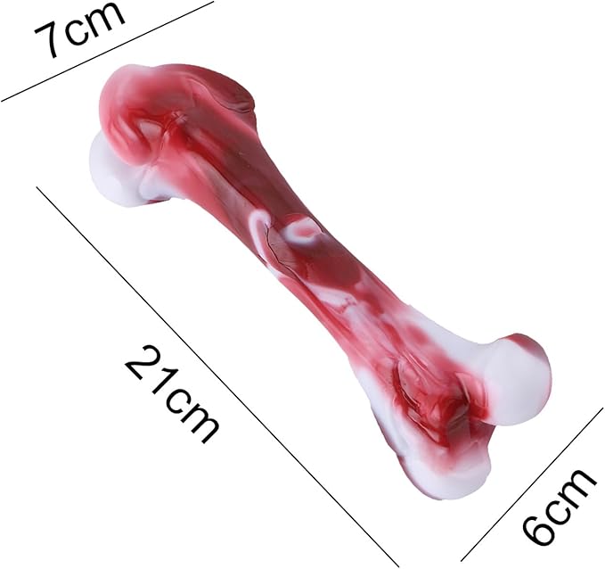 Interactive Wishbone Dog chew Toys for Aggressive chewers, Realistic Tough Dog Bones Products Gifts for Keep Them Busy (B)