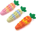 Consumable Corner - Carrot Dog Toy - Silicone Squeaky Chew Toy - for Interactive Play, Teething & Training Durable Material - Safe for All Dogs - Orange - 1 Carrot