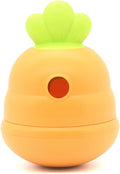 Interactive Treat Dispensing Dog Toy,Natural Rubber Chew Toy for Dog,Carrot Shaped Roly-Poly Toy Design,Fillable Food Puzzle Ball for Small and Medium-Sized Dogs