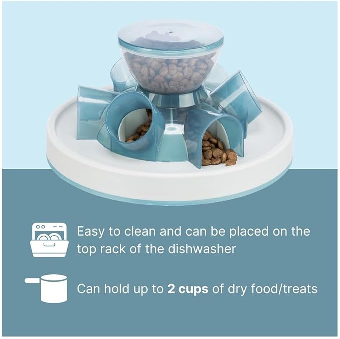 TRIXIE Tunnel Slow Feeder for Cats and Dogs, Interactive Cat Toy, Pet Food Dispenser, Treat Dispenser