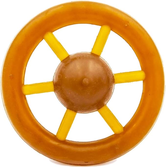 Fuzzy Puppy Dog Toys for Aggressive Chewers: All-Natural Rubber, Durable Dog Chew Toy, Great Teething Toys for Puppies | Wheelie (FP-Toy05)