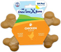 Chew’ems X Bone Dog Chew – Long-Lasting Chicken Flavor Treats for Aggressive Chewers – Rawhide-Free, Durable Dental Chews – Small Size
