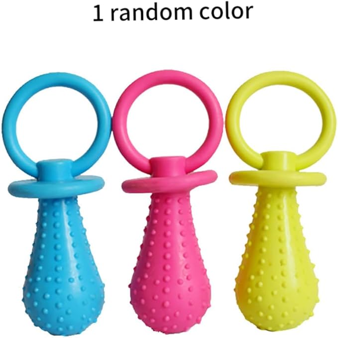 Dog Pacifier Chew Toy Pet Teeth Cleaning Pacifier Toy Puppy Molar Chewing Random Color, Pet Teething