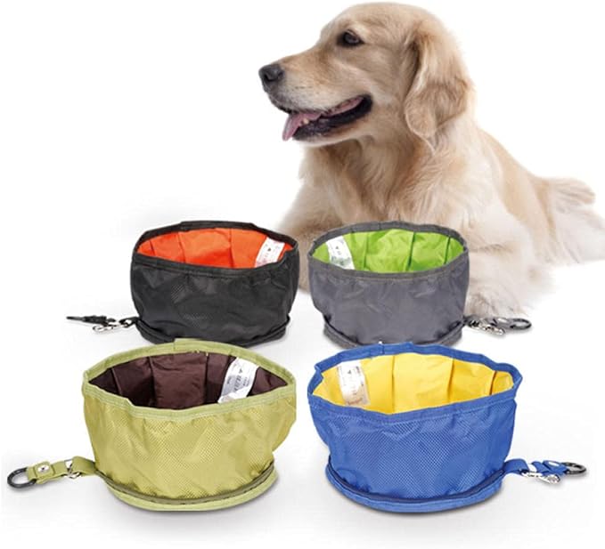 Pets Feeder Bowl Dog Dishes Portable Pet Dog Water Bowl Waterproof Collapsible Dog Bowl for Travelling Outdoor 1 Pcs