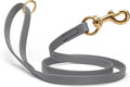 Viper Biothane K9 Working Dog Leash Waterproof Lead for Tracking Training Schutzhund Odor-Proof Long Line with Solid Brass Snap for Puppy Medium and Large Dogs 4ft, Battleship Gray