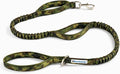 Shed Defender Shock Absorbing Bungee Dog Leash - Three Padded Traffic Handles, Designed in USA, Stretches 4-6 ft, Elastic Dog Leash, Reflective Stitching, Large Dog & Small Breed, Heavy Duty (Camo)