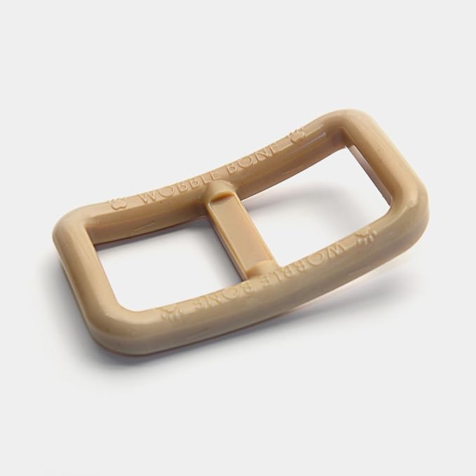 Peanut Butter Buckle - Delicious & Fun Dog Peanut Butter Toy - Tough Long Lasting Dog Bones Made in USA- Small/Medium Sized Dogs Up to 30 LBS, 3” X 5”
