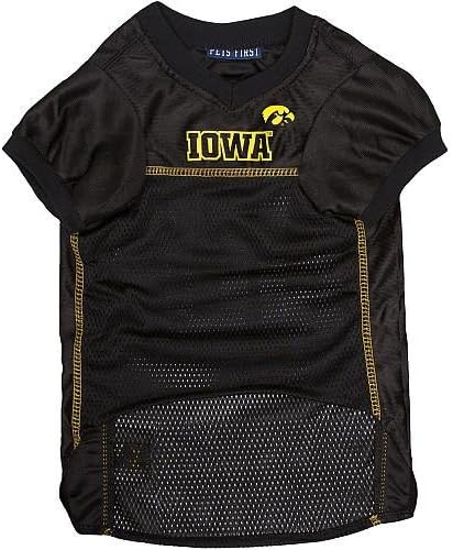 Pets First NCAA College Iowa Hawkeyes Mesh Jersey for DOGS & CATS, Large. Licensed Dog Jersey with your Favorite Football/Basketball College Team