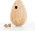 LOOBANI Bamboo Treat Dispenser Wobble Toys Enrichment Puzzle Food Dispenser Ball Toy IQ Training for Small Medium Dog