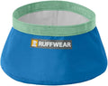 Ruffwear, Trail Runner Collapsible Dog Bowl, Ultralight Packable Water Bowl, Waterproof Coated Fabric, Packs Into Its Own Pocket, Pocket‑Friendly for On-The-Go Hydration, 4.2 Cups (1 L), Blue Pool