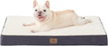 Bedfolks Orthopedic Dog Bed for Large Dogs - Egg Foam Dog Crate Bed with Removable Waterproof Cover, Pet Bed Mat Suitable for Dogs and Pets Up to 50 lbs (35 x 22 x 3 inches, Grey)