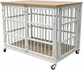 48 inch Dog Crate Furniture, Heavy Duty Dog Kennel Indoor for Large Dogs, Escape-Proof and Chew-Proof Wooden Dog Cage for high Anxiety Dog, Decorate House as TV Stand, End Table