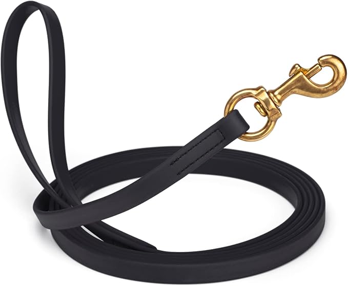 Viper K9 Biothane Working Dog Leash Waterproof Lead for Tracking Training Schutzhund Dog Sport & Search - Odor-Proof Long Line with Solid Brass Snap for Puppy Medium and Large 5/8" x 20ft Black