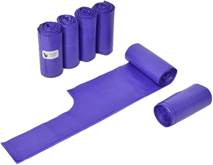Large Dog Waste Bags on a Roll with Easy Tie Handles, Extra Thick and Strong Poop Bags, 72 Count, Scented, 5.5 x 5.5 x 17 Inches