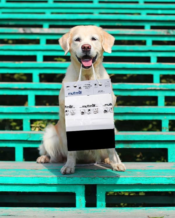 Mutt Mitt® 2-Ply Dog Waste Bags with Thick 2 Mil Mitten - 800 Dog Waste Bags on 8 Station Headers - No more "yuck" or "warm handshake"