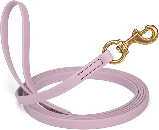 Viper K9 Biothane Working Dog Leash Waterproof Lead for Tracking Training Schutzhund Dog Sport & Search - Odor-Proof Long Line with Solid Brass Snap for Puppy Medium Large 5/8" x 33ft Pastel Purple