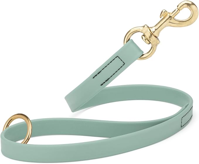 Viper Biothane K9 Working Dog Leash Waterproof Lead for Tracking Training Schutzhund Odor-Proof Long Line with Solid Brass Snap for Puppy Medium and Large Dogs 20in, Sage Green