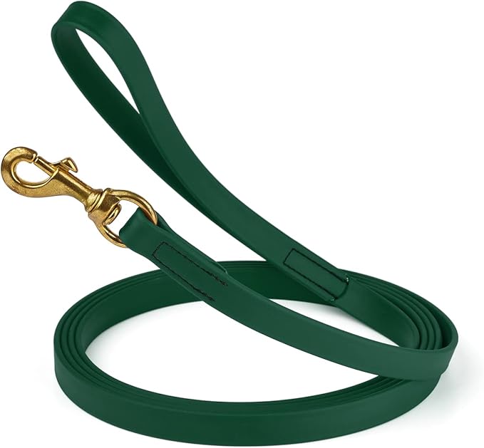 Viper K9 Biothane Working Dog Leash Waterproof Lead for Tracking Training Schutzhund Dog Sport & Search - Odor-Proof Long Line with Solid Brass Snap for Puppy Medium and Large 3/4" x 15ft Hunter Green